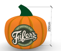 8ft (2.5m) Giant Inflatable Flying Pumpkin Balloon /Free Custom Logo