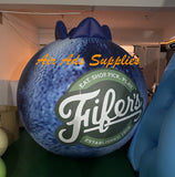 Giant Inflatable Blueberry Balloon, 8ft Flying Felium Balloon, Free Custom Logo Display, Farm Market Advertisement