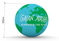 Discounted 2 globe Balloons(2M) and 1 blimp (5M) with 3 lights, customer logo