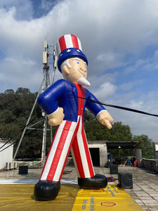 26ft (8M) Giant Inflatable Uncle Sam 02 for Holiday US Memorial Day Promotion; Not Incl. Blower