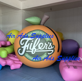 Giant 8ft Peach Advertising Balloon, Inflatable Fruit Display with Custom Logo, Commercial Promotional Decoration