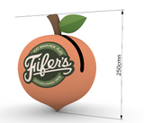 Giant 8ft Peach Advertising Balloon, Inflatable Fruit Display with Custom Logo, Commercial Promotional Decoration
