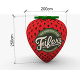 (Bulk 5 Balloons) 8ft (2.5m) Giant Inflatable Fruit Balloons, Apple, Pumpkin, Strawberry, Peach, Sunflower