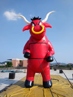 26ft (8M) Inflatable Advertising Giant Monsters Angry Red Bull -Strong 0.4PVC; Not Incl. Blower