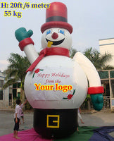 20ft 6M Inflatable Advertising Promotion Giant Christmas Snow man; Not Incl. Blower