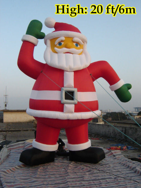 20ft (6M) Giant Inflatable Advertising Christmas Santa Claus Waving Santa; Not Incl. Blower