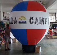 Air-Ads 14 Feet (4.3M) Inflatable Hot Air Replica Balloon; Advertising Flying Helium Balloon; Free Logo