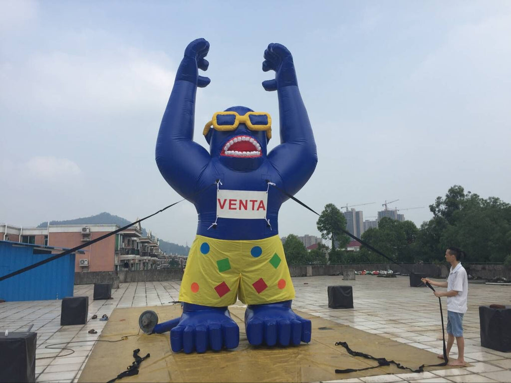 20ft (6M) Inflatable Advertising Giant Inflatable Gorilla for Promotion; Free Logo Print