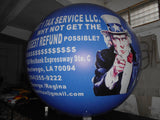 6.5ft 2m Inflatable Advertising Round Balloon/Flying Promotion Balloons; Free Logo Print