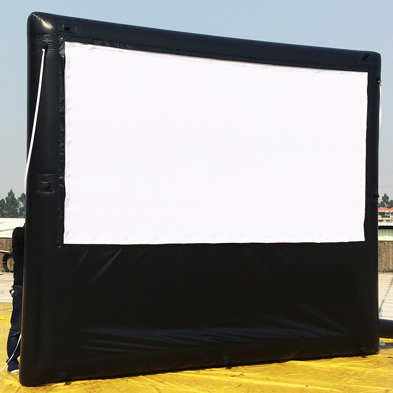 10x6FT Inflatable Movie Screen Mattress Screen Home Theatre Seamless lycra Screen with blower