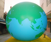 AirAds 10ft (3M) Inflatable Balloon Globe Map World Balloon /Free Logo (PVC)