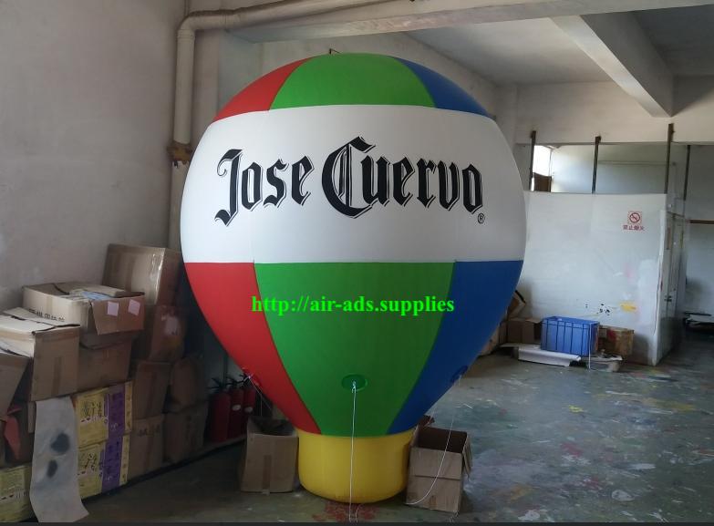Air-Ads 5'10" (1.8 Meter) Inflatable Hot Air Balloon Replica; Holiday Helium Balloons; Free Logo