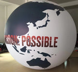 Air-Ads 6.5ft  (2M) Giant Inflatable Globe Map World Balloon /Free Logo (PVC)